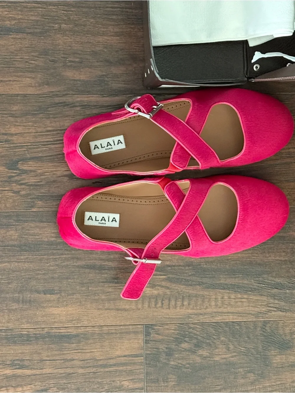 Alaïa Pink Mary Jane Flats